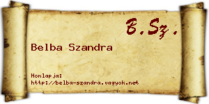 Belba Szandra névjegykártya
